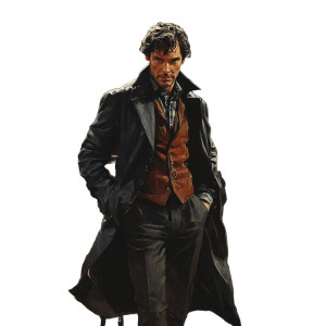 Sherlock Walking Into Bar Vinyl Car Decal Sticker – Waterproof & UV-Resistant 4.0"