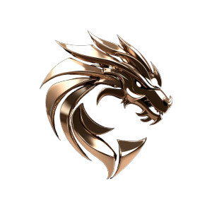 Shiny Metallic Dragon Logo Vinyl Car Decal Sticker – Waterproof & UV-Resistant 4.0"