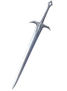 Silver Sword Fantasy Medieval Vinyl Car Decal Sticker – Waterproof & UV-Resistant 4.0"