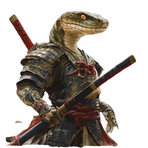 Snake Arms Armor Katana Vinyl Car Decal Sticker – Waterproof & UV-Resistant 4.0"