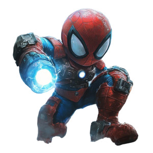 Spiderman Megaman Combined Vinyl Car Decal Sticker – Waterproof & UV-Resistant 4.0"