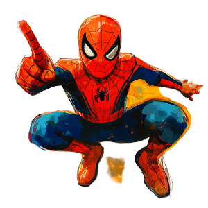 Spiderman Picasso Style Vinyl Car Decal Sticker – Waterproof & UV-Resistant 4.0"