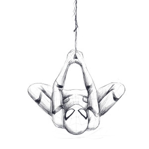 Spiderman Upside Down Net Vinyl Car Decal Sticker – Waterproof & UV-Resistant 4.0"