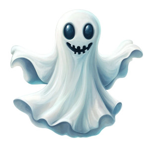 Spooky Halloween Ghost Airbrushed Vinyl Car Decal Sticker – Waterproof & UV-Resistant 4.0"