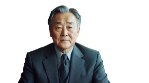 Stern Korean Man Restaurant Vinyl Car Decal Sticker – Waterproof & UV-Resistant 7.14"