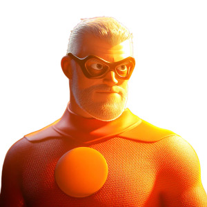 Superhero Father Pixar Style Vinyl Car Decal Sticker – Waterproof & UV-Resistant 4.0"