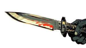 Switchblade Open Hiphop Illustration Vinyl Car Decal Sticker – Waterproof & UV-Resistant 7.14"