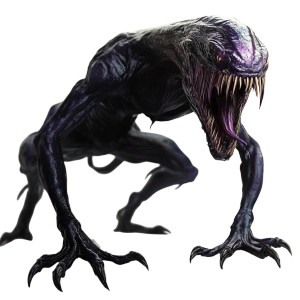 Terrifying Monster Purple Black Vinyl Car Decal Sticker – Waterproof & UV-Resistant 4.0"