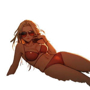 Tsunade Beach Sunset Vinyl Car Decal Sticker – Waterproof & UV-Resistant 4.0"