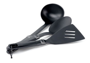 GSI Outdoors Kitchen Utensil Set | Compact, Lightweight, Durable Nylon | Spatula, Spoon, Ladle | Heat-Resistant | Matte Black GSI Outdoors Kitchen Utensil Set | Compact, Lightweight, Durable Nylon | Spatula, Spoon, Ladle | Heat-Resistant | Matte Black