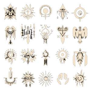 White Abstract Wanderlust Vinyl Car Decal Sticker – Waterproof & UV-Resistant 4.0"