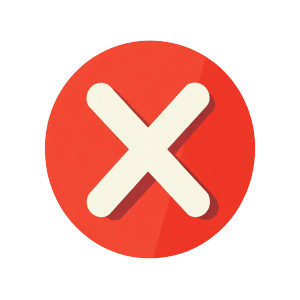 White X Red Circle Vinyl Car Decal Sticker – Waterproof & UV-Resistant 4.0"