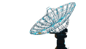 Wireframe Satellite Glowing Data Vinyl Car Decal Sticker – Waterproof & UV-Resistant 7.0"