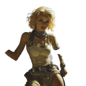 Woman Cornered Alien Soldiers Vinyl Car Decal Sticker – Waterproof & UV-Resistant 4.0"