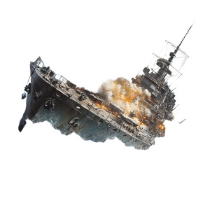 Ww2 Warship Sunk Vinyl Car Decal Sticker – Waterproof & UV-Resistant 4.0"