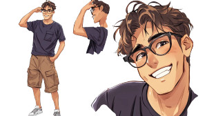 Young Man Cyberpunk Anime Vinyl Car Decal Sticker – Waterproof & UV-Resistant 7.14"