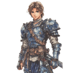 Young Warrior Blue Armor Vinyl Car Decal Sticker – Waterproof & UV-Resistant 4.0"