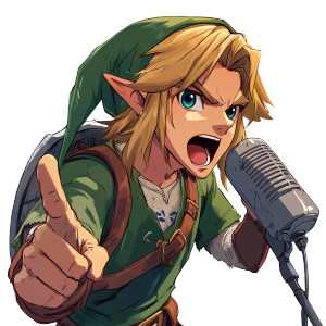 Zelda Link Yelling Microphone Vinyl Car Decal Sticker – Waterproof & UV-Resistant 4.0"