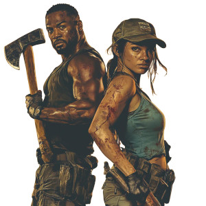 Zombie Survivors Back To Back Vinyl Car Decal Sticker – Waterproof & UV-Resistant 4.0" Zombie Survivors Back To Back Vinyl Car Decal Sticker – Waterproof & UV-Resistant 4.0"