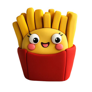 3D Clay Fries Kawaii Vinyl Car Decal Sticker – Waterproof & UV-Resistant 4.0" 3D Clay Fries Kawaii Vinyl Car Decal Sticker – Waterproof & UV-Resistant 4.0"