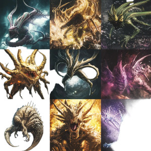 Alien Creatures Cosmic Battle Vinyl Car Decal Sticker – Waterproof & UV-Resistant 4.0"