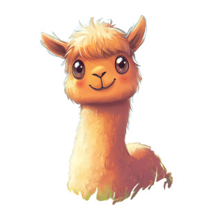 Alpaca Brown White Meadow Vinyl Car Decal Sticker – Waterproof & UV-Resistant 4.0"