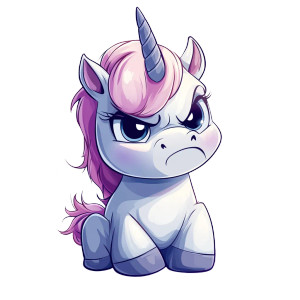 Angry Unicorn Disney Style Vinyl Car Decal Sticker – Waterproof & UV-Resistant 4.0" Angry Unicorn Disney Style Vinyl Car Decal Sticker – Waterproof & UV-Resistant 4.0"