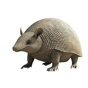 Armadillo Simple Background Vinyl Car Decal Sticker – Waterproof & UV-Resistant 4.0"