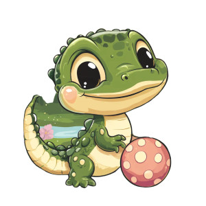 Baby Alligator Cartoon Playful Vinyl Car Decal Sticker – Waterproof & UV-Resistant 4.0" Baby Alligator Cartoon Playful Vinyl Car Decal Sticker – Waterproof & UV-Resistant 4.0"