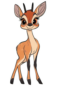 Baby Antelope Cartoon Vinyl Car Decal Sticker – Waterproof & UV-Resistant 4.0" Baby Antelope Cartoon Vinyl Car Decal Sticker – Waterproof & UV-Resistant 4.0"