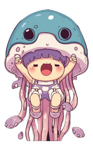 Baby Jellyfish Ride Vinyl Car Decal Sticker – Waterproof & UV-Resistant 4.0"