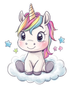 Baby Unicorn Rainbow Cloud Vinyl Car Decal Sticker – Waterproof & UV-Resistant 4.0" Baby Unicorn Rainbow Cloud Vinyl Car Decal Sticker – Waterproof & UV-Resistant 4.0"