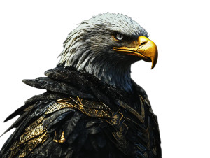 Bald Eagle Humanoid War Vinyl Car Decal Sticker – Waterproof & UV-Resistant 5.31"