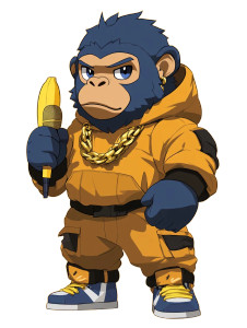 Banana Rapper Gorilla Vinyl Car Decal Sticker – Waterproof & UV-Resistant 4.0" Banana Rapper Gorilla Vinyl Car Decal Sticker – Waterproof & UV-Resistant 4.0"