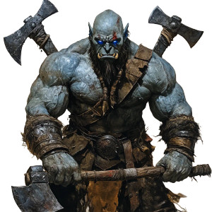 Barbarian Orc Axes Vinyl Car Decal Sticker – Waterproof & UV-Resistant 4.0" Barbarian Orc Axes Vinyl Car Decal Sticker – Waterproof & UV-Resistant 4.0"