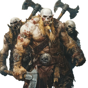 Beastmen Brutal Warrior Vinyl Car Decal Sticker – Waterproof & UV-Resistant 4.0"