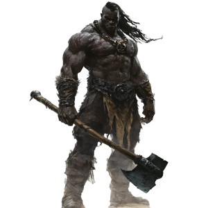 Black Goliath Barbarian Axe Vinyl Car Decal Sticker – Waterproof & UV-Resistant 4.0"