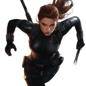 Black Widow Brown Hair Vinyl Car Decal Sticker – Waterproof & UV-Resistant 4.0"