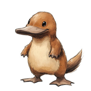 Brown Platypus Pokemon Style Vinyl Car Decal Sticker – Waterproof & UV-Resistant 4.0"