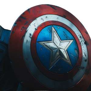Captain America Shield Closeup Vinyl Car Decal Sticker – Waterproof & UV-Resistant 4.0"