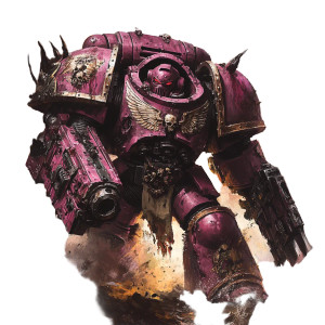 Chaos Marine Obliterator Magenta Vinyl Car Decal Sticker – Waterproof & UV-Resistant 4.0"