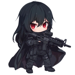 Chibi Anime Girl Machine Gun Vinyl Car Decal Sticker – Waterproof & UV-Resistant 4.0" Chibi Anime Girl Machine Gun Vinyl Car Decal Sticker – Waterproof & UV-Resistant 4.0"