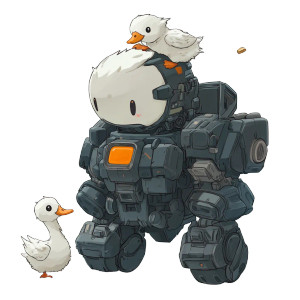 Chibi Mecha Duck Bread Vinyl Car Decal Sticker – Waterproof & UV-Resistant 4.0" Chibi Mecha Duck Bread Vinyl Car Decal Sticker – Waterproof & UV-Resistant 4.0"