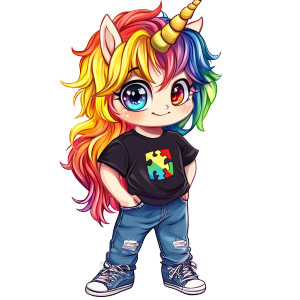 Chibi Unicorn Fluffy Rainbow Vinyl Car Decal Sticker – Waterproof & UV-Resistant 4.0" Chibi Unicorn Fluffy Rainbow Vinyl Car Decal Sticker – Waterproof & UV-Resistant 4.0"