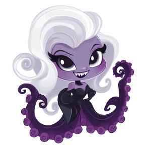 Chibi Ursula Octopus Grin Vinyl Car Decal Sticker – Waterproof & UV-Resistant 4.0"