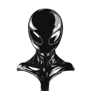 Chrome Alien Avatar Design Vinyl Car Decal Sticker – Waterproof & UV-Resistant 4.0"