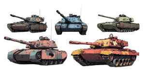 Comics Tanks Shells Vinyl Car Decal Sticker – Waterproof & UV-Resistant 7.14"