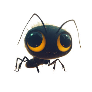 Cute Ant Comic Anime Vinyl Car Decal Sticker – Waterproof & UV-Resistant 4.0"