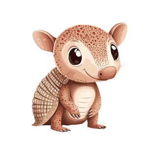 Cute Armadillo Baby Vinyl Car Decal Sticker – Waterproof & UV-Resistant 4.0"