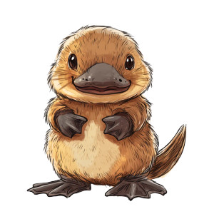 Cute Baby Platypus Logo Vinyl Car Decal Sticker – Waterproof & UV-Resistant 4.0"